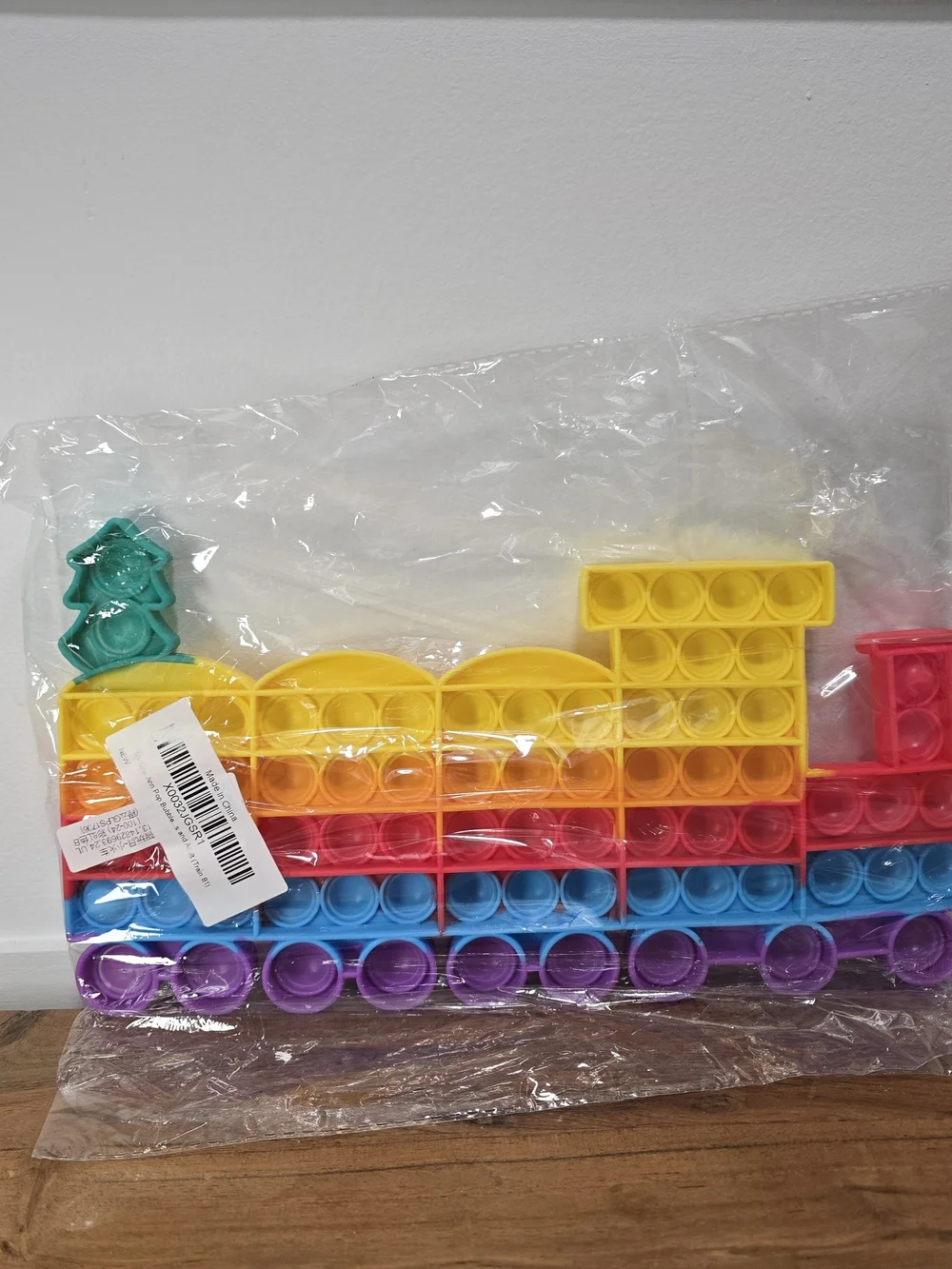 Multicolor Train Pop It Fidget Toy - Large Size